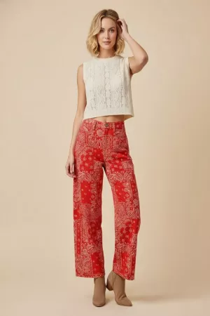 wholesale clothing plus bandana print pants davi & dani