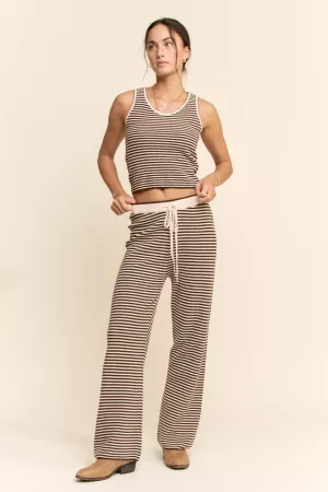 wholesale clothing striped knit lounge set davi & dani