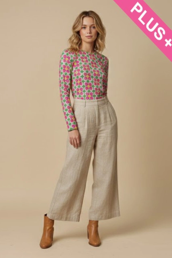 wholesale clothing plus vintage inspired, long-sleeve mesh top davi & dani