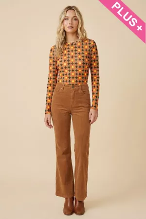 wholesale clothing plus vintage inspired, long-sleeve mesh top davi & dani