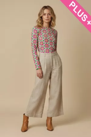 wholesale clothing plus vintage inspired, long-sleeve mesh top davi & dani